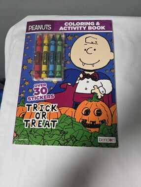 Peanuts Trick or Treat Coloring Book with Crayons & Stickers and Peanuts snoopy